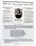 Christi Servus Etiam in Summa Captivitate Liber: a page from a broadsheet containing a list of places and times of John Lilburne's imprisonments. by English School