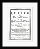 Letter to Lord Fairfax from Gerrard Winstanley on behalf of the Diggers at St. George Hill, Surrey, printed 1649 by English School