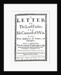 Letter to Lord Fairfax from Gerrard Winstanley on behalf of the Diggers at St. George Hill, Surrey, printed 1649 by English School