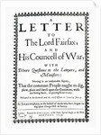 Letter to Lord Fairfax from Gerrard Winstanley on behalf of the Diggers at St. George Hill, Surrey, printed 1649 by English School