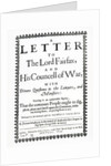 Letter to Lord Fairfax from Gerrard Winstanley on behalf of the Diggers at St. George Hill, Surrey, printed 1649 by English School