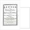 Letter to Lord Fairfax from Gerrard Winstanley on behalf of the Diggers at St. George Hill, Surrey, printed 1649 by English School