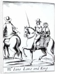 Mrs Jane Lane riding with King Charles II after the defeat at the Battle of Worcester in September 1651, published 1660 by English School