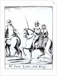 Mrs Jane Lane riding with King Charles II after the defeat at the Battle of Worcester in September 1651, published 1660 by English School
