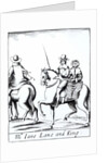 Mrs Jane Lane riding with King Charles II after the defeat at the Battle of Worcester in September 1651, published 1660 by English School