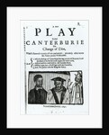 A New Play called Canterburie, 1641 by English School
