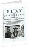 A New Play called Canterburie, 1641 by English School