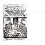 The Parliament of Women, 1656 by English School