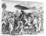 Portuguese officials in India, 1599 by Theodor de Bry