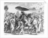 Portuguese officials in India, 1599 by Theodor de Bry