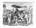 Portuguese officials in India, 1599 by Theodor de Bry