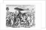 Portuguese officials in India, 1599 by Theodor de Bry