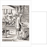 Tailor, reproduction of a woodcut by Jost Amman from 'Le Moyen Age et La Renaissance' by Paul Lacroix published 1847 by French School