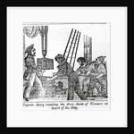 Captain Avery receiving three chests of Treasure on board of his Ship by English School