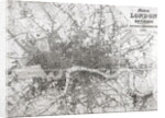 Map of Modern London and its Environs, 1845 by English School