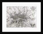 Map of Modern London and its Environs, 1845 by English School