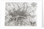 Map of Modern London and its Environs, 1845 by English School