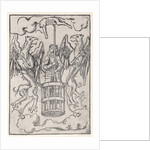 Alexander the Great carried into the air by two griffins, c.1525 by German School