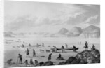Franklin's expedition passing through Point Lake, 1821 by George (after) Back