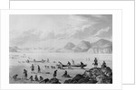 Franklin's expedition passing through Point Lake, 1821 by George (after) Back