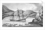 Brig Jane and Cutter Beaufoy passing through a chain of Ice Islands, 1826 by Weddell Weddell