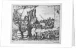 King James leaves Ireland after defeat at the Battle of the Boyne, 1690 by Adriaan Schoonebeek