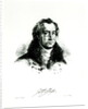 Johann Wolfgang Goethe engraved by Delacroix by (after) Villain
