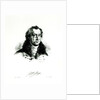 Johann Wolfgang Goethe engraved by Delacroix by (after) Villain