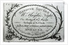 Ticket to 'Mr. Haydn's Night' in Hanover Square, 16th May 1791 by English School