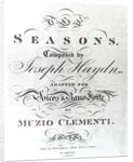 Cover of the score sheet of 'Seasons' by Joseph Haydn by English School