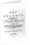 Cover of the score sheet of 'Seasons' by Joseph Haydn by English School