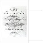 Cover of the score sheet of 'Seasons' by Joseph Haydn by English School