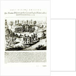 Ralph Hamor visits Powhatan, 1619 by Theodor de Bry