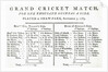Result of first cricket match played in Scotland, 1785 by English School