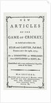 Titlepage of 'New Articles of the Game of Cricket', 1774 by English School
