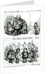 Cartoons featuring William Marcy 'Boss' Tweed, James Ingersoll and George Miller by Thomas Nast
