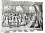 The Viceroy of Canton giving an audience to Commodore Anson from 'George Anson's Voyage around the World in the years 1740-1744' by English School