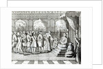The Viceroy of Canton giving an audience to Commodore Anson from 'George Anson's Voyage around the World in the years 1740-1744' by English School