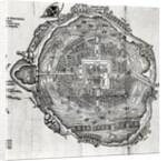 Map of Tenochtitlan from 'Praeclara Ferdinandi Cortesii de Nova Maris Oceani Hispania Narrati' by German School