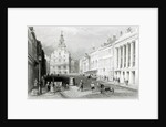 State Street, Boston,engraved by S.Lacey by William Henry Bartlett