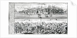 The city of Lisbon before, during and after the Earthquake of 1755 by German School
