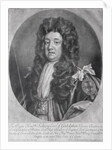Portrait of Sidney Godolphin 1st Earl of Godolphin engraved and published by John Smith 1707 by Godfrey Kneller