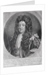 Portrait of Sidney Godolphin 1st Earl of Godolphin engraved and published by John Smith 1707 by Godfrey Kneller