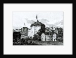 The Globe Theatre on the Bankside as it appeared in the reign of James I 1672 by English School