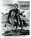 Equestrian portrait of Oliver Cromwell by English School
