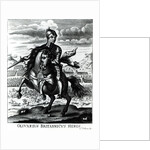 Equestrian portrait of Oliver Cromwell by English School