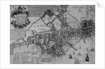 Plan of Boston, New England, 1739 by American School