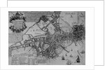 Plan of Boston, New England, 1739 by American School