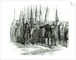 General Custer presenting captured Confederate flags in Washington on October 23rd 1864 by Alfred Rudolph Waud