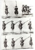 Soldiers with bayonets by German School